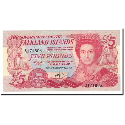 Bankovka, 
  
  Falklandské ostrovy, 
  
  5 liber