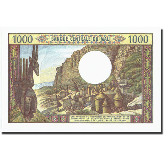 Bankovka, 
  
  Mali, 
  
  1000 franků