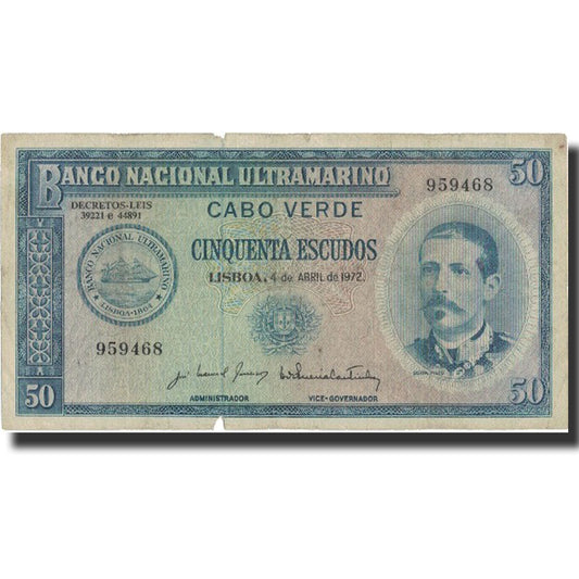 Bankovka, 
  
  Kapverdy, 
  
  50 Escudos