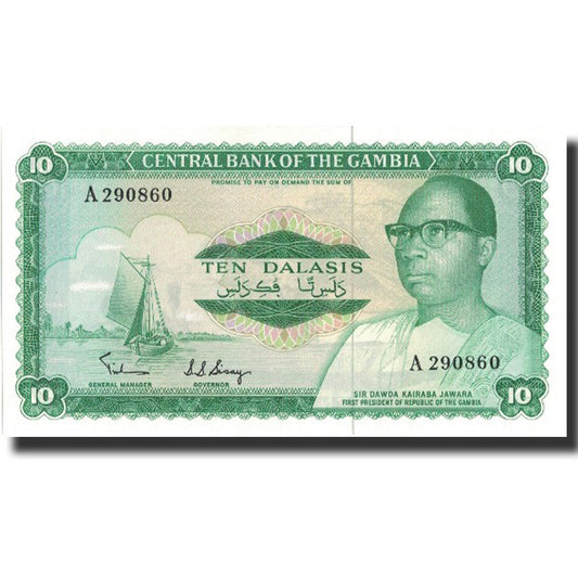 Bankovka, 
  
  Gambie, 
  
  10 Dalasis