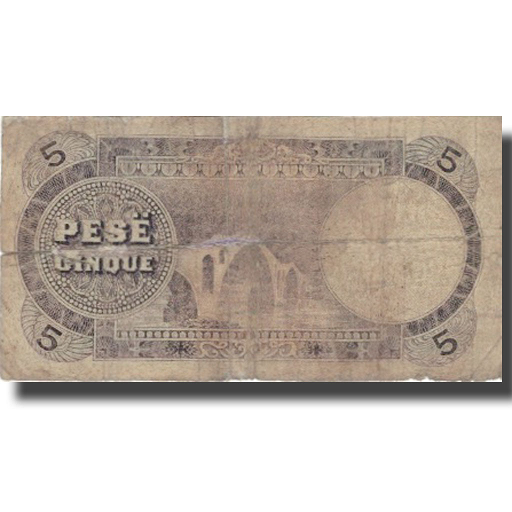 Bankovka, 
  
  Albánie, 
  
  5 Franka Ari