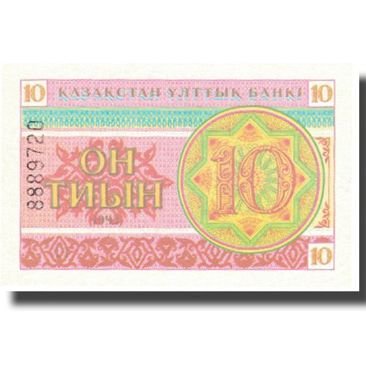 Bankovka, 
  
  Kazachstán, 
  
  10 Tyin