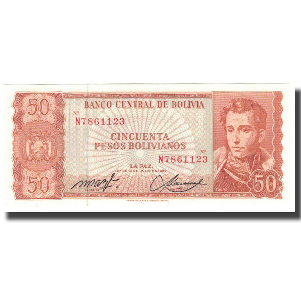Bankovka, 
  
  Bolívie, 
  
  50 bolíviánských pesos