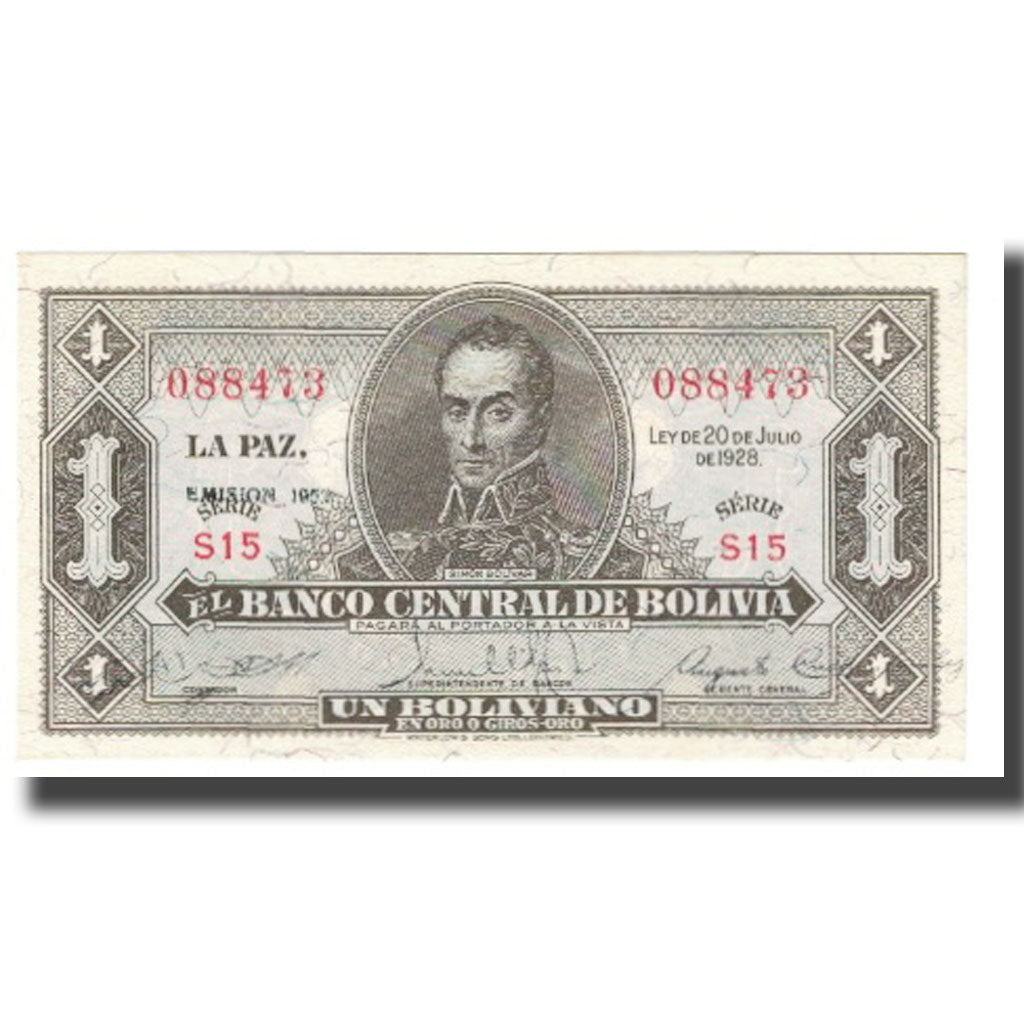 Bankovka, 
  
  Bolívie, 
  
  1 Boliviano