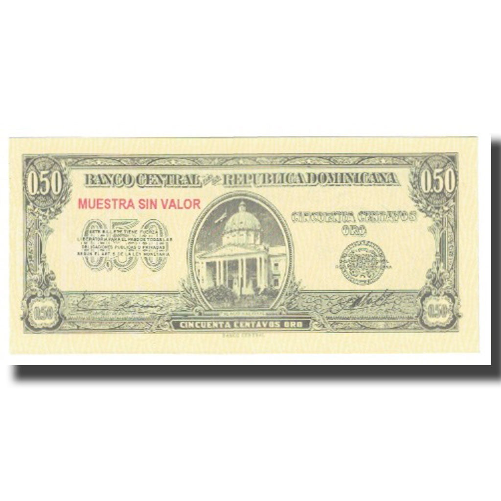 Bankovka, 
  
  Dominikánská republika, 
  
  50 Centavos Oro