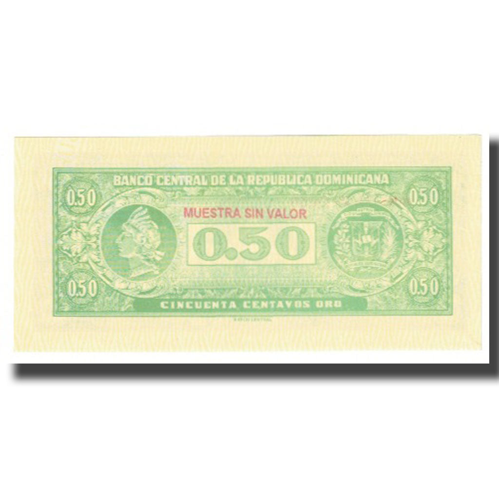 Bankovka, 
  
  Dominikánská republika, 
  
  50 Centavos Oro