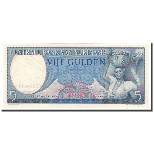 Bankovka, 
  
  Surinam, 
  
  5 zlatých