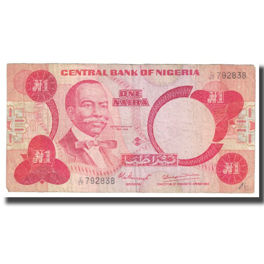 Bankovka, 
  
  Nigérie, 
  
  1 Naira