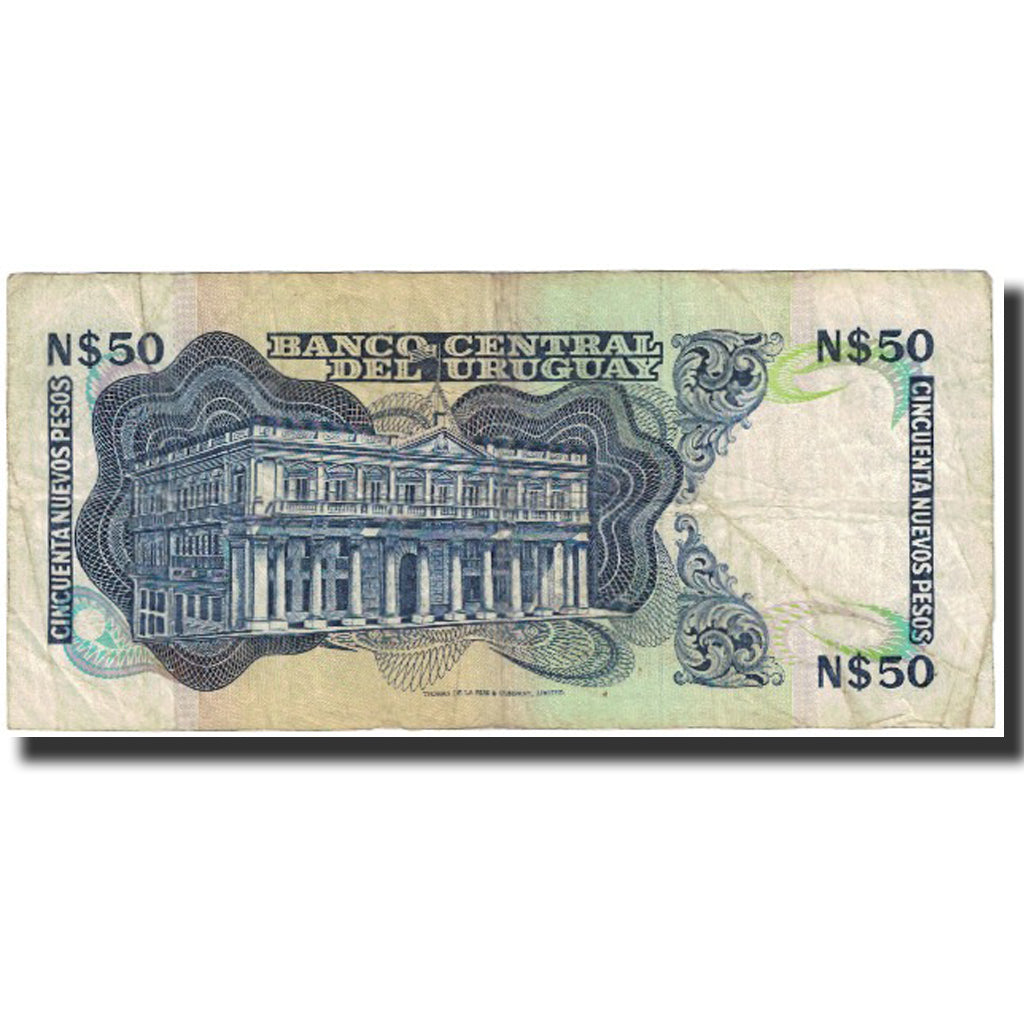 Bankovka, 
  
  Uruguay, 
  
  50 nových pesos