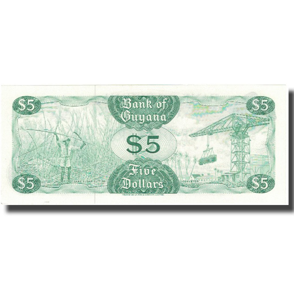 Bankovka, 
  
  Guyana, 
  
  5 dolarů