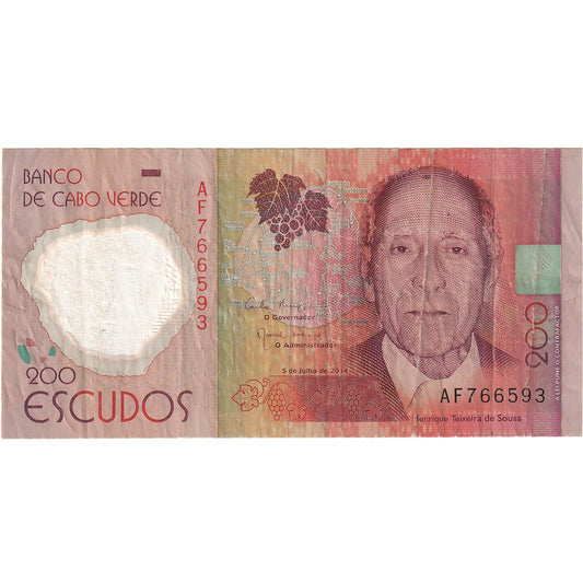 Bankovka, 
  
  Kapverdy, 
  
  200 escudo