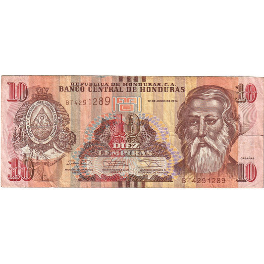 Bankovka, 
  
  Honduras, 
  
  10 lempir