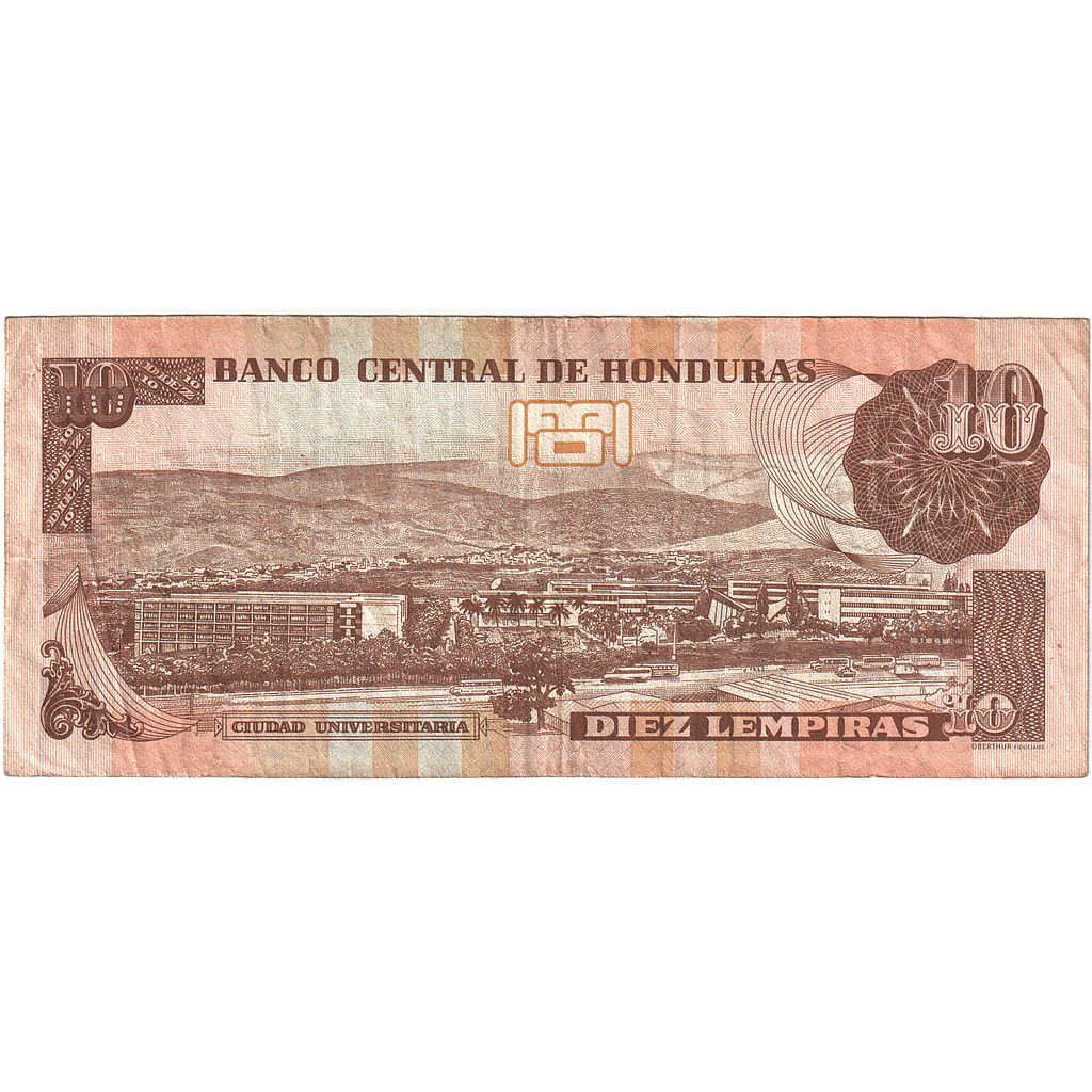 Bankovka, 
  
  Honduras, 
  
  10 lempir