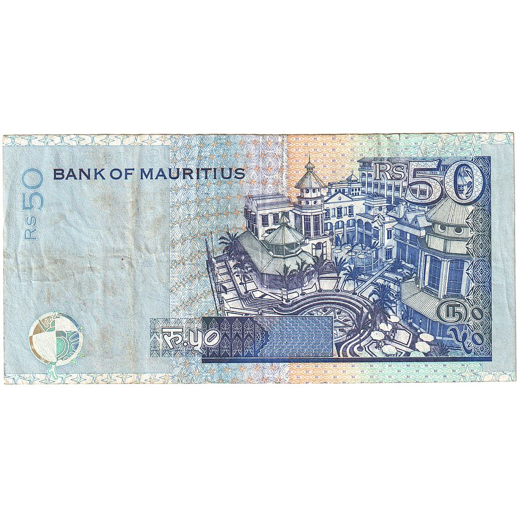 Bankovka, 
  
  Mauricius, 
  
  50 rupií