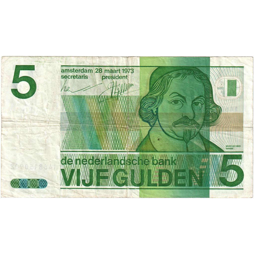 Nizozemí, 
  
  5 zlatých, 
  
  1973
