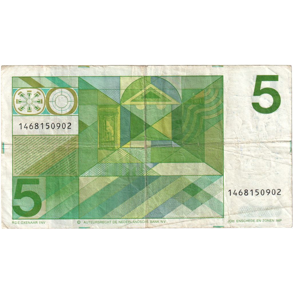Nizozemí, 
  
  5 zlatých, 
  
  1973