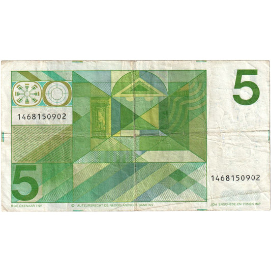 Nizozemí, 
  
  5 zlatých, 
  
  1973