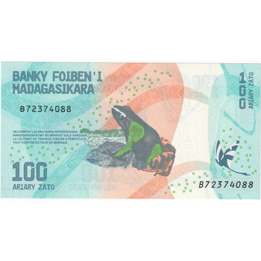 Madagaskar, 
  
  100 ariary, 
  
  UNC(65–70)