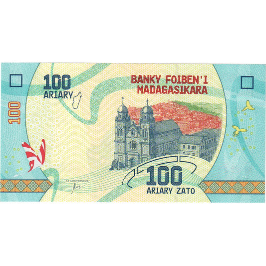 Madagaskar, 
  
  100 ariary, 
  
  UNC(65–70)