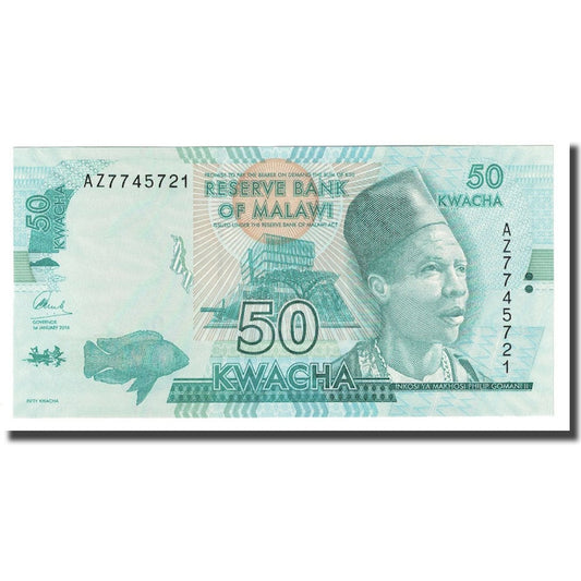 Bankovka, 
  
  malawi, 
  
  50 Kwacha