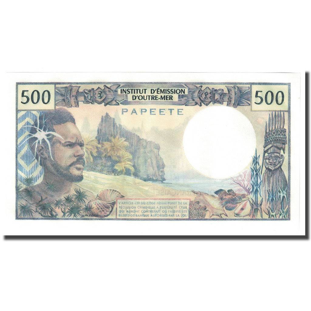Bankovka, 
  
  Tahiti, 
  
  500 franků