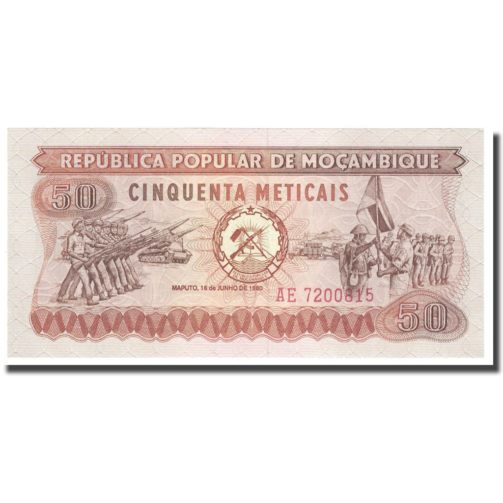 Bankovka, 
  
  Mosambik, 
  
  50 Meticais