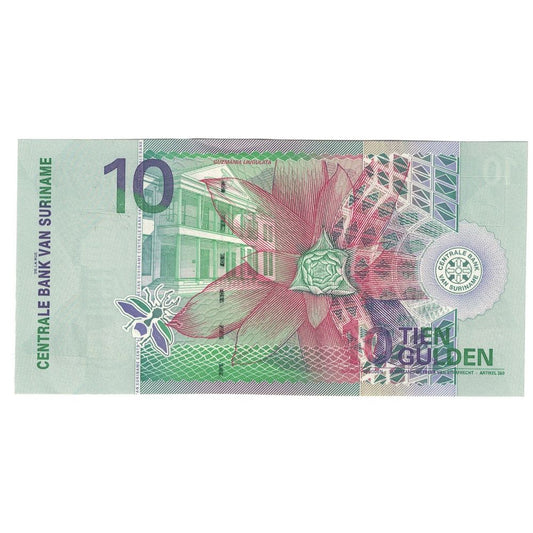 Bankovka, 
  
  Surinam, 
  
  10 zlatých