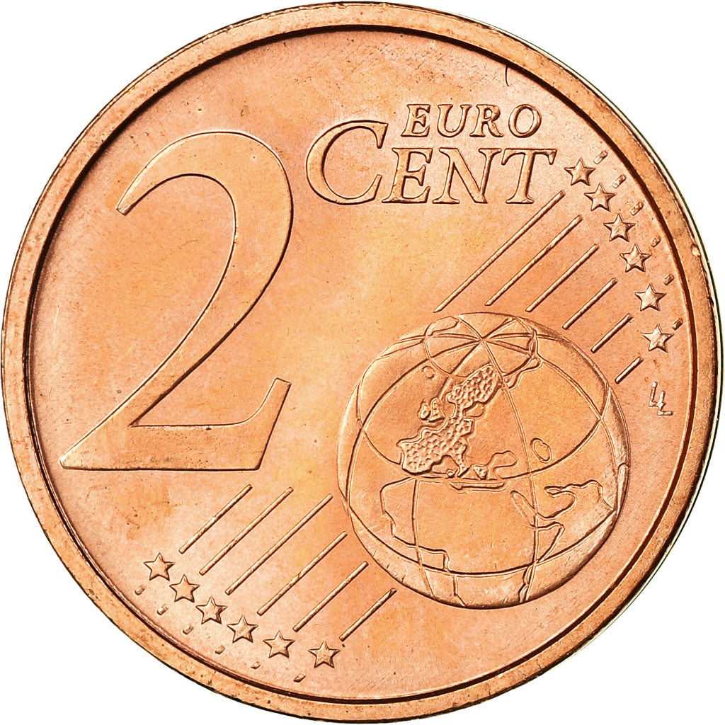 Španělsko, 
  
  2 euro centy, 
  
  2008