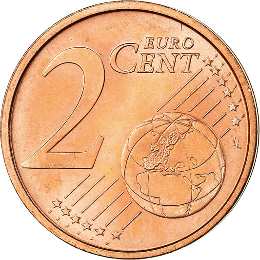 Španělsko, 
  
  2 euro centy, 
  
  2008