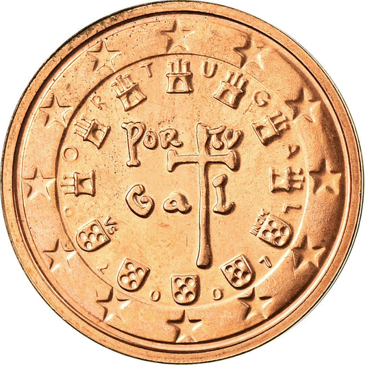 Portugalsko, 
  
  2 euro centy, 
  
  2007