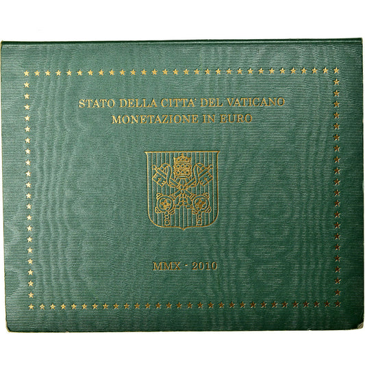 Vatikán, 
  
  1 cent až 2 eura, 
  
  2010