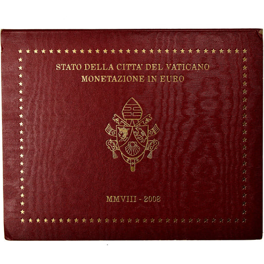Vatikán, 
  
  1 cent až 2 eura, 
  
  2008