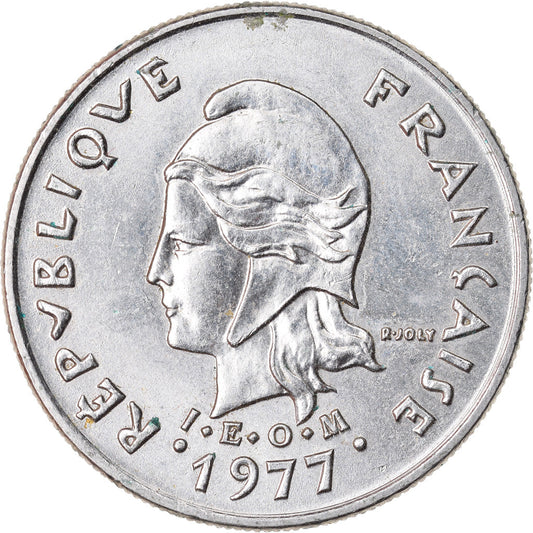 Mince, 
  
  Nová Kaledonie, 
  
  10 franků