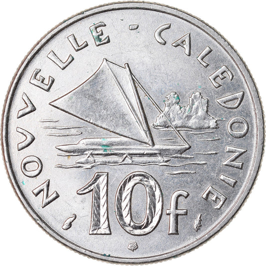 Mince, 
  
  Nová Kaledonie, 
  
  10 franků