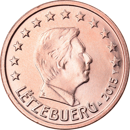 Lucembursko, 
  
  2 euro centy, 
  
  2015
