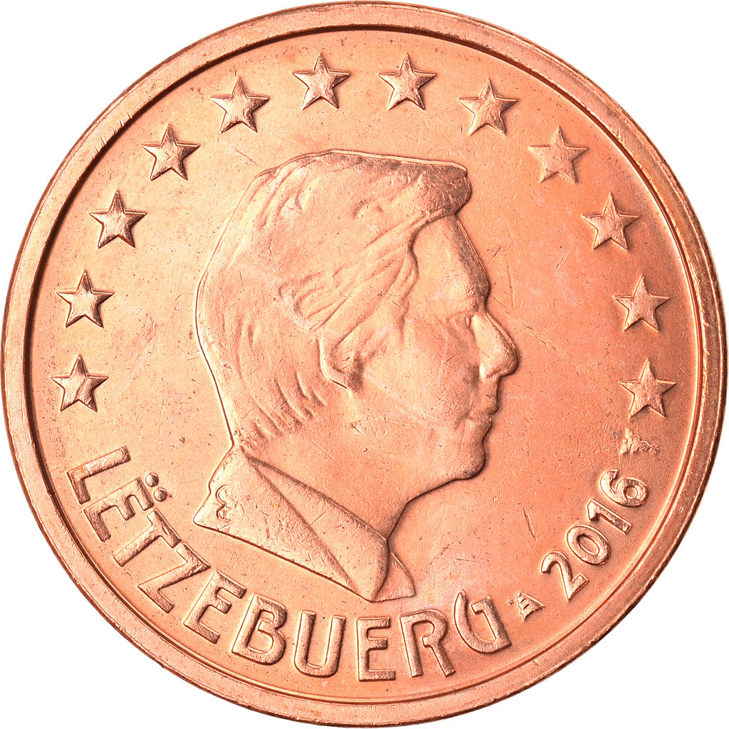 Lucembursko, 
  
  2 euro centy, 
  
  2016