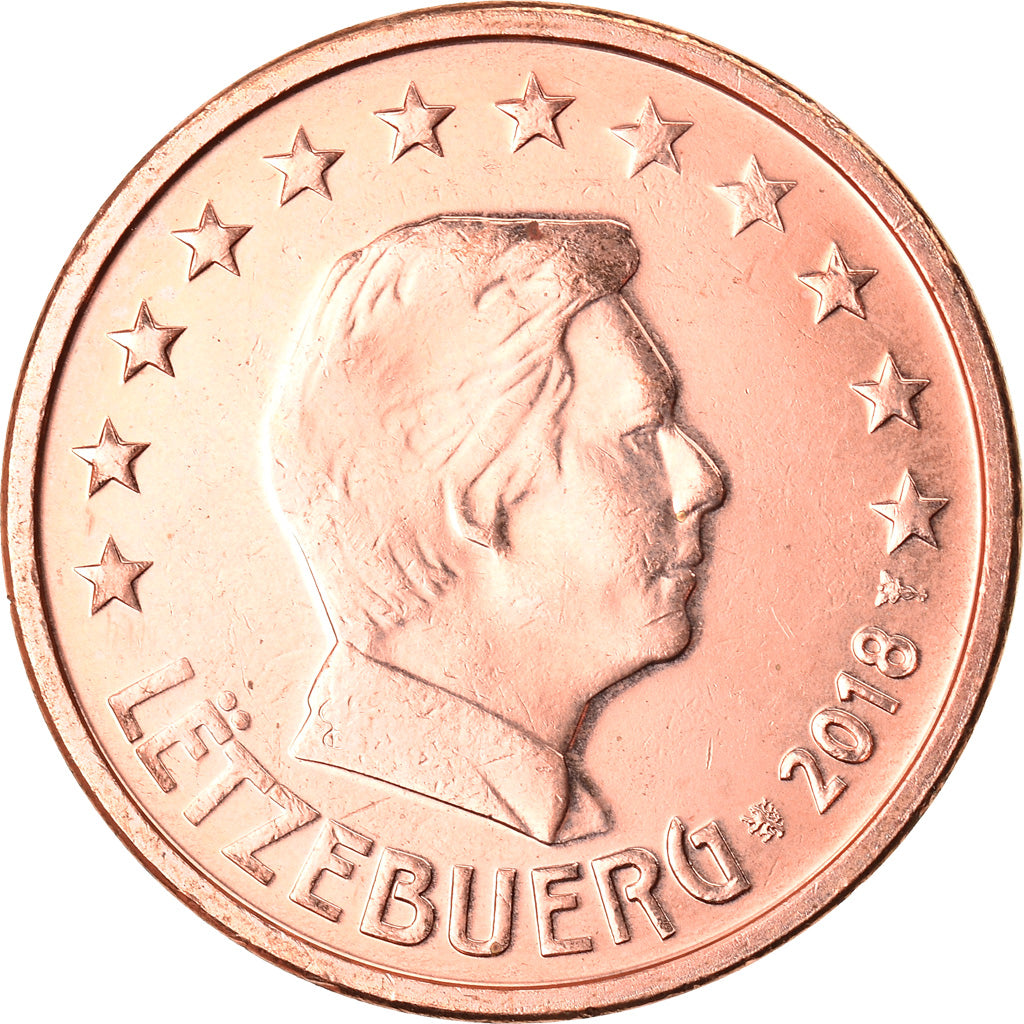 Lucembursko, 
  
  2 euro centy, 
  
  2018