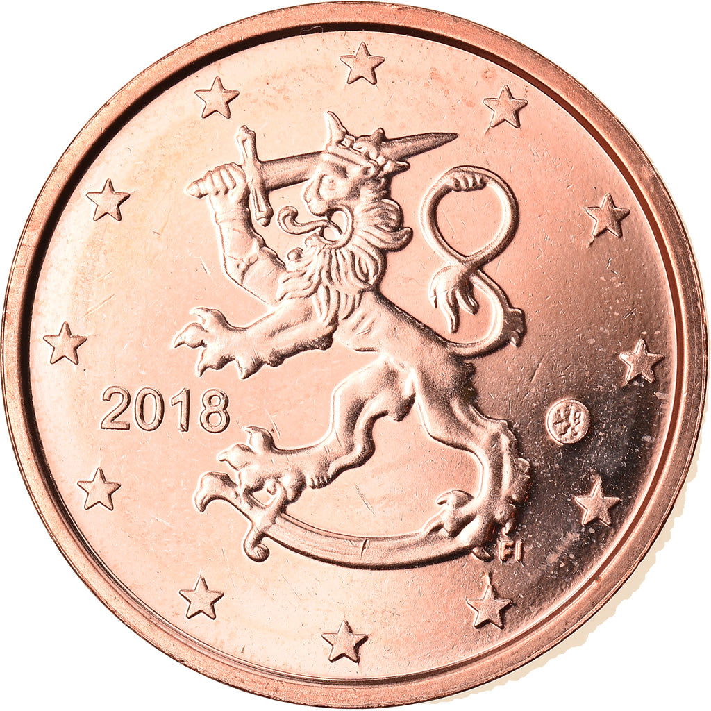 Finsko, 
  
  2 euro centy, 
  
  2018