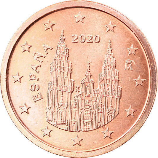 Španělsko, 
  
  2 euro centy, 
  
  2020