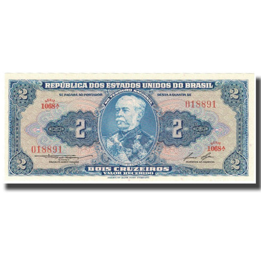 Bankovka, 
  
  Brazílie, 
  
  2 Cruzeiros