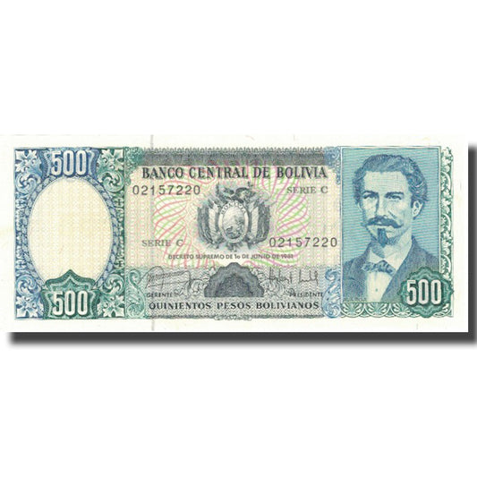 Bankovka, 
  
  Bolívie, 
  
  500 bolíviánských pesos