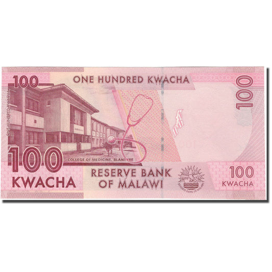 Bankovka, 
  
  malawi, 
  
  100 kwacha
