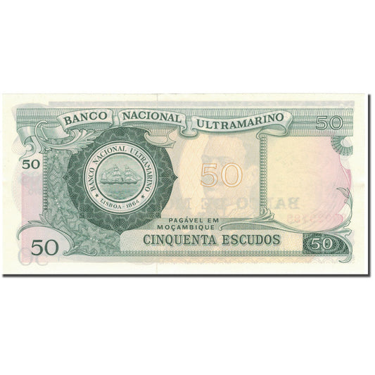 Bankovka, 
  
  Mosambik, 
  
  50 Escudos