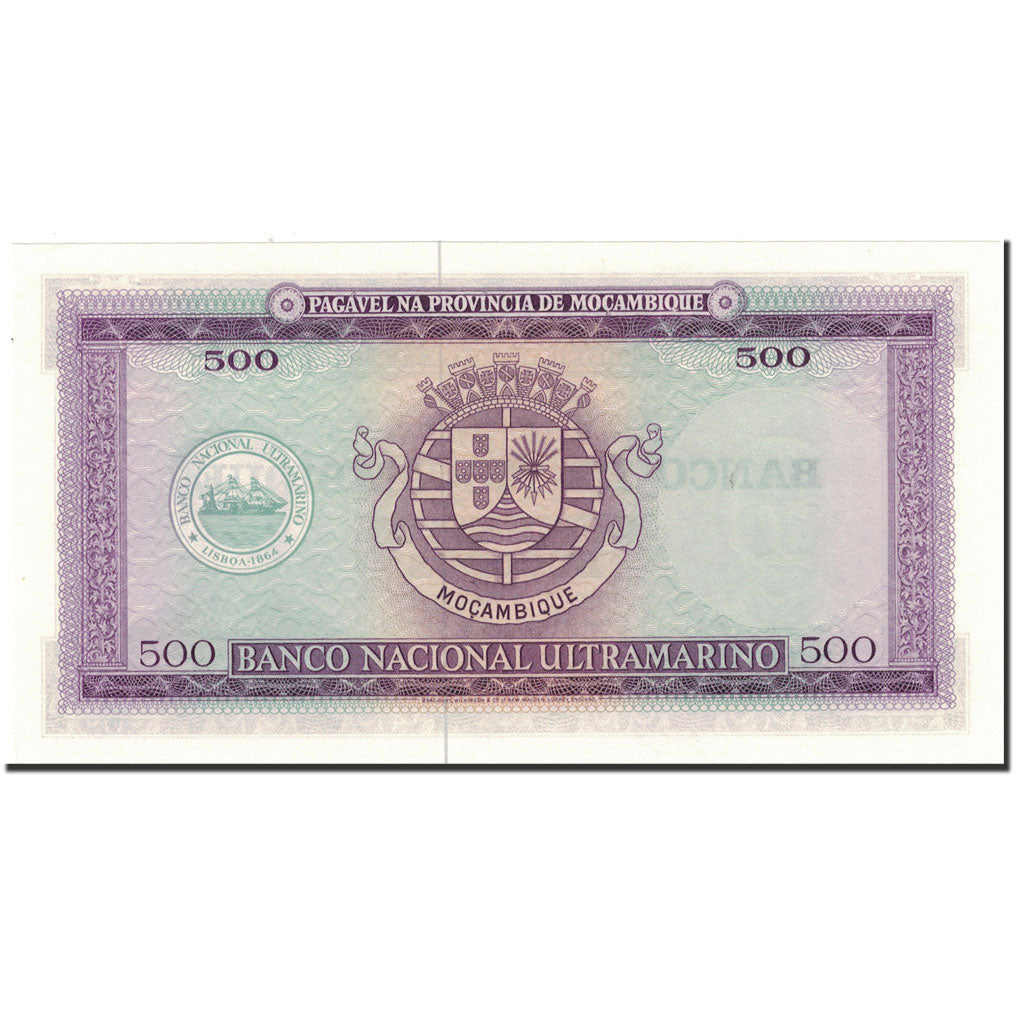 Bankovka, 
  
  Mosambik, 
  
  500 Escudos