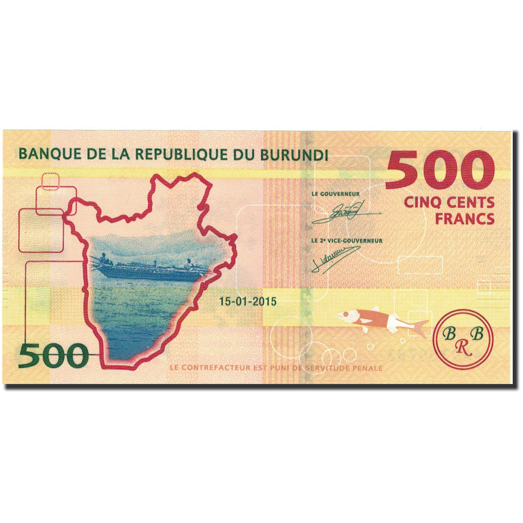 Bankovka, 
  
  Burundi, 
  
  500 franků