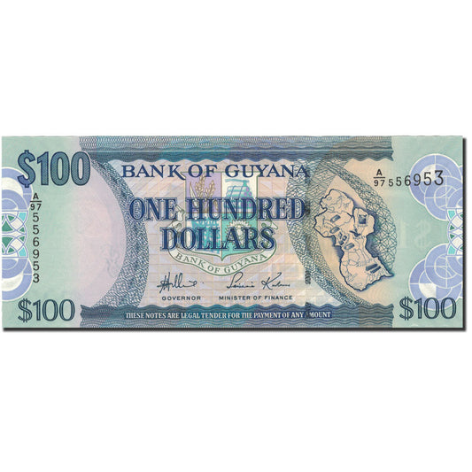 Bankovka, 
  
  Guyana, 
  
  100 dolarů