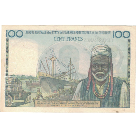 Bankovka, 
  
  středoafrické státy, 
  
  100 franků