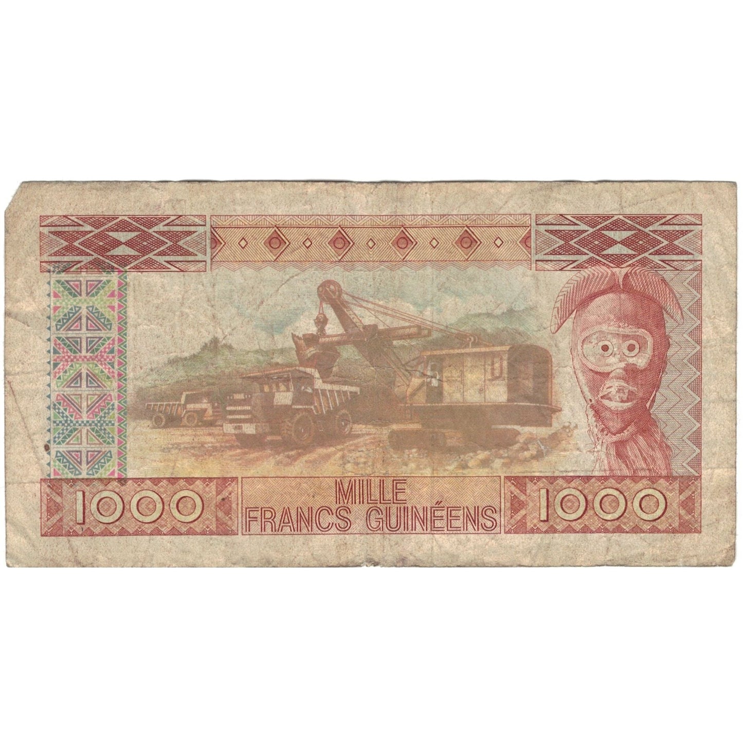Bankovka, 
  
  Guinea, 
  
  1000 franků