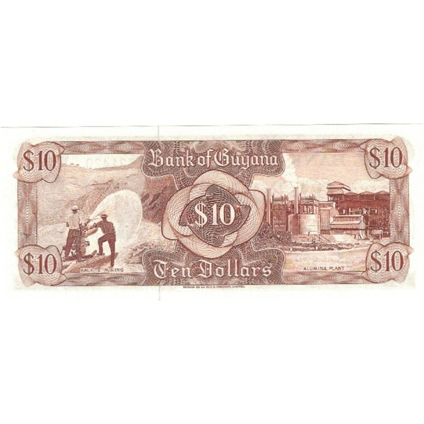 Bankovka, 
  
  Guyana, 
  
  10 dolarů