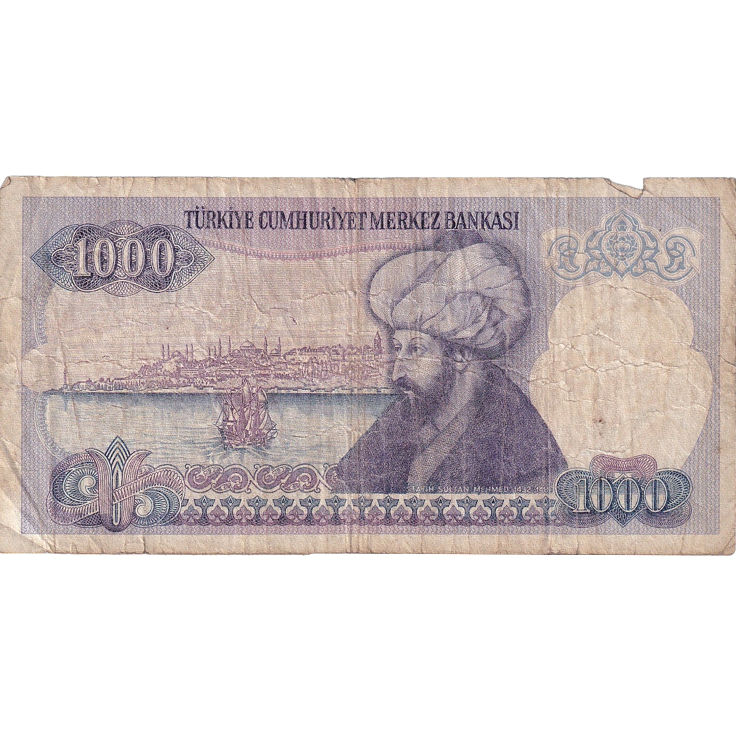 Bankovka, 
  
  Turecko, 
  
  1000 lir